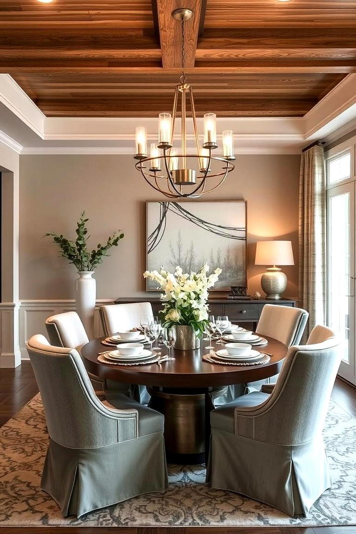 Mixed Textures Harmony - 30 Transitional Dining Room Ideas