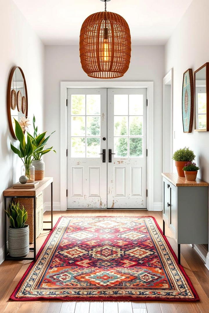 Modern Boho Statement - 30 Entryway Rug Ideas