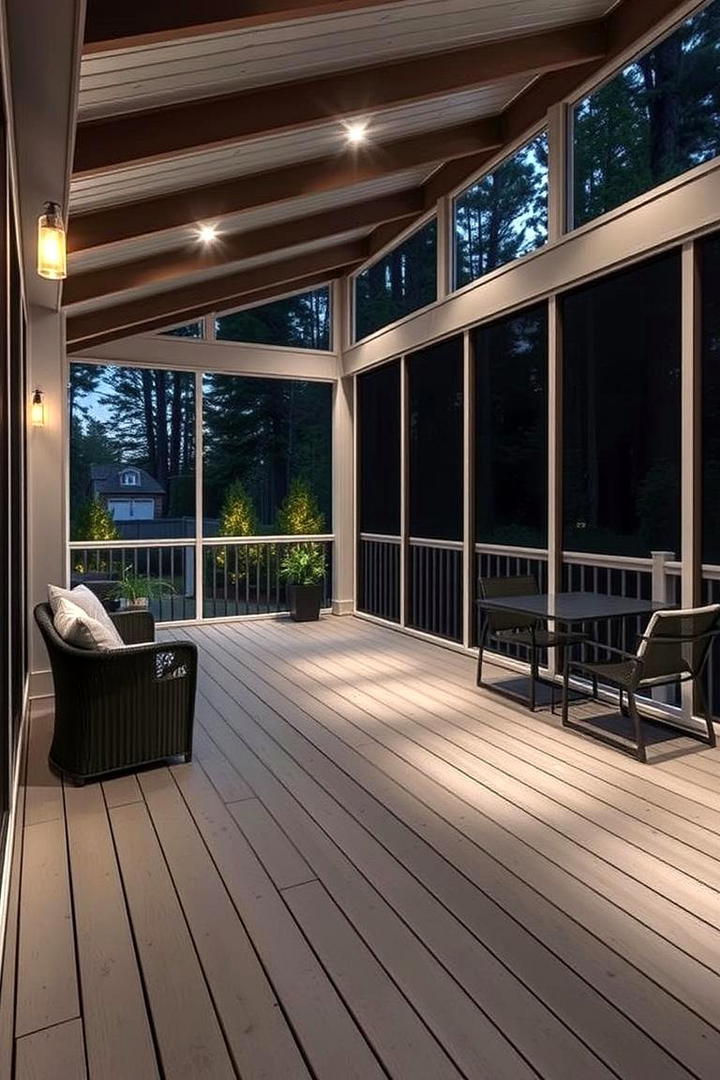 Modern Composite Screened Deck - 30 Screened-in Deck Ideas