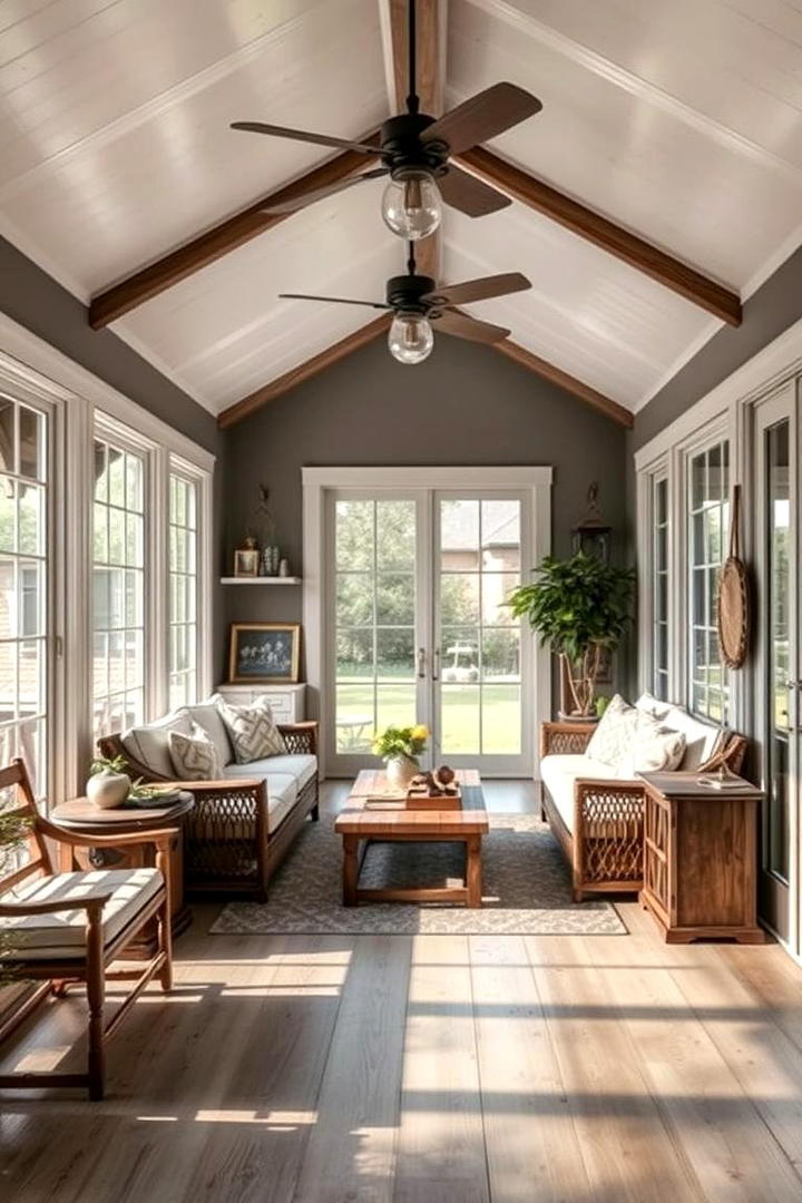 Modern Farmhouse Sunroom - 30 Farmhouse Sunroom Ideas