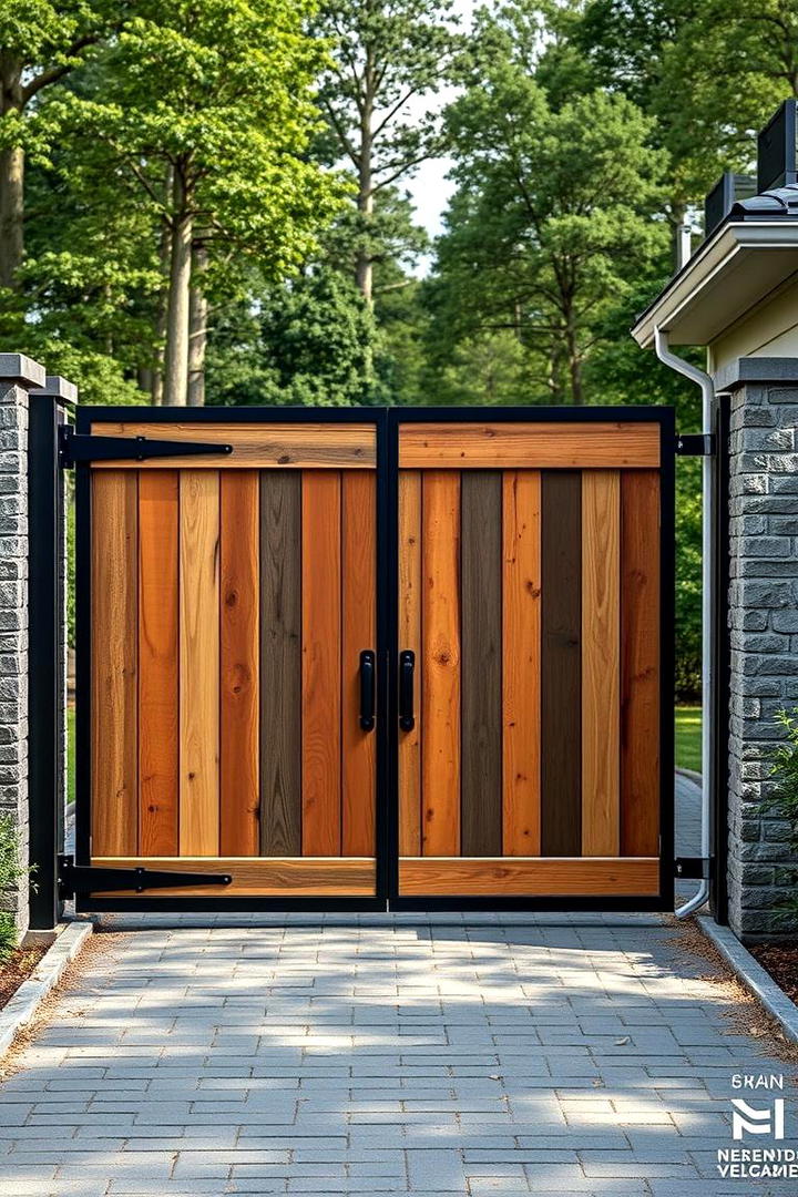 Modern Industrial Farmhouse Gate - 30 Driveway Gate Ideas