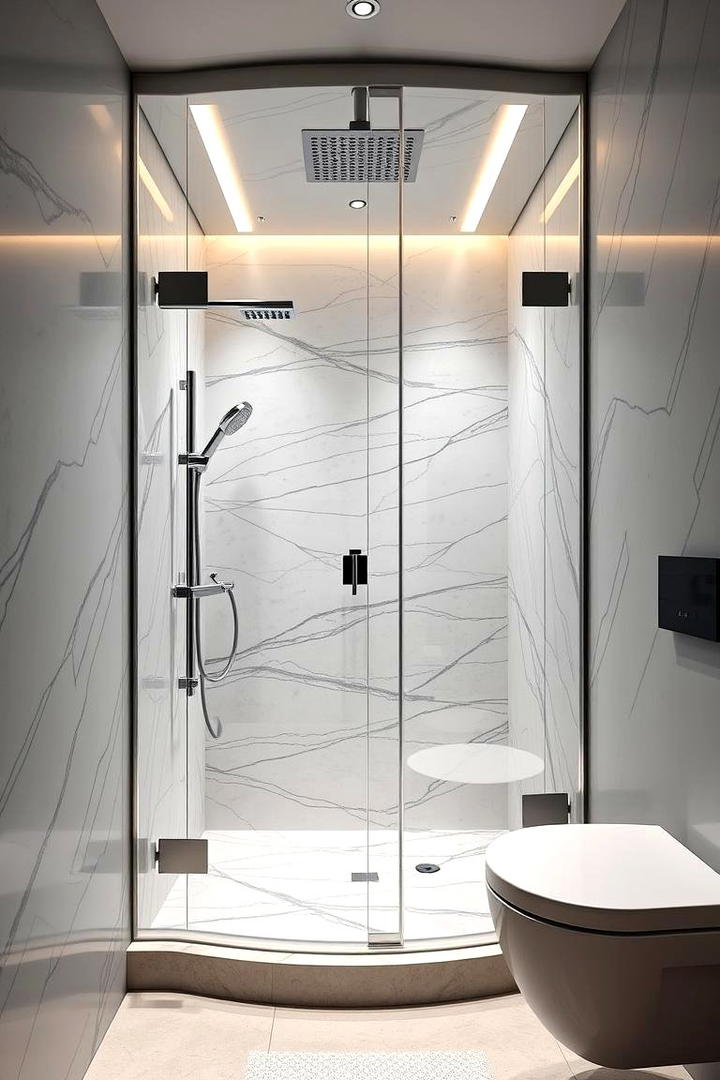 Modern Luxury Corner Shower - 30 Corner Shower Ideas