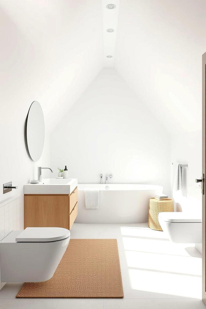 Modern Minimalism - 30 Attic Bathroom Ideas