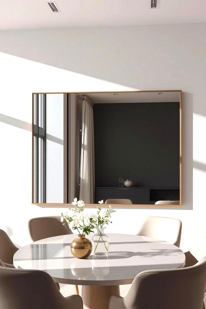 Modern Minimalism - 30 Dining Room Mirror Ideas