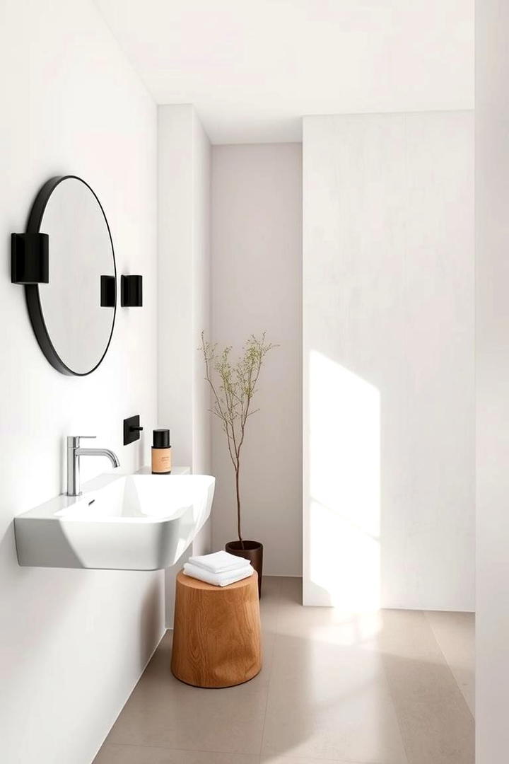 Modern Minimalist Accent - 30 Bathroom Wall Ideas