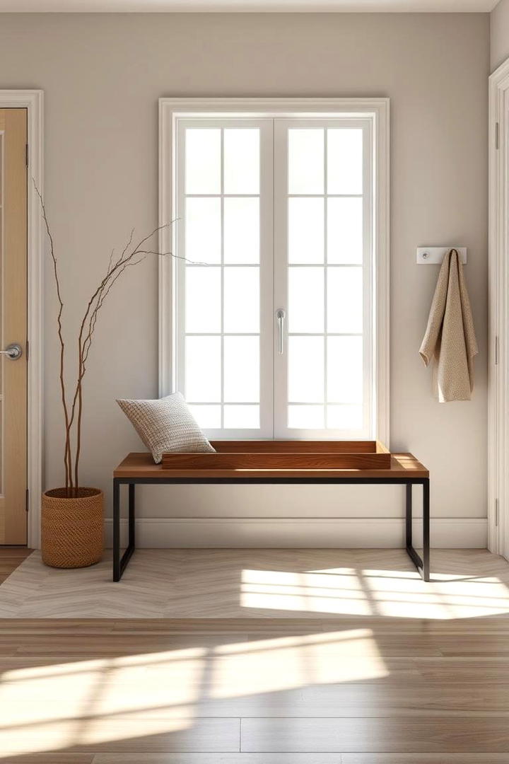 Modern Minimalist Bench - 30 Entryway Bench Ideas