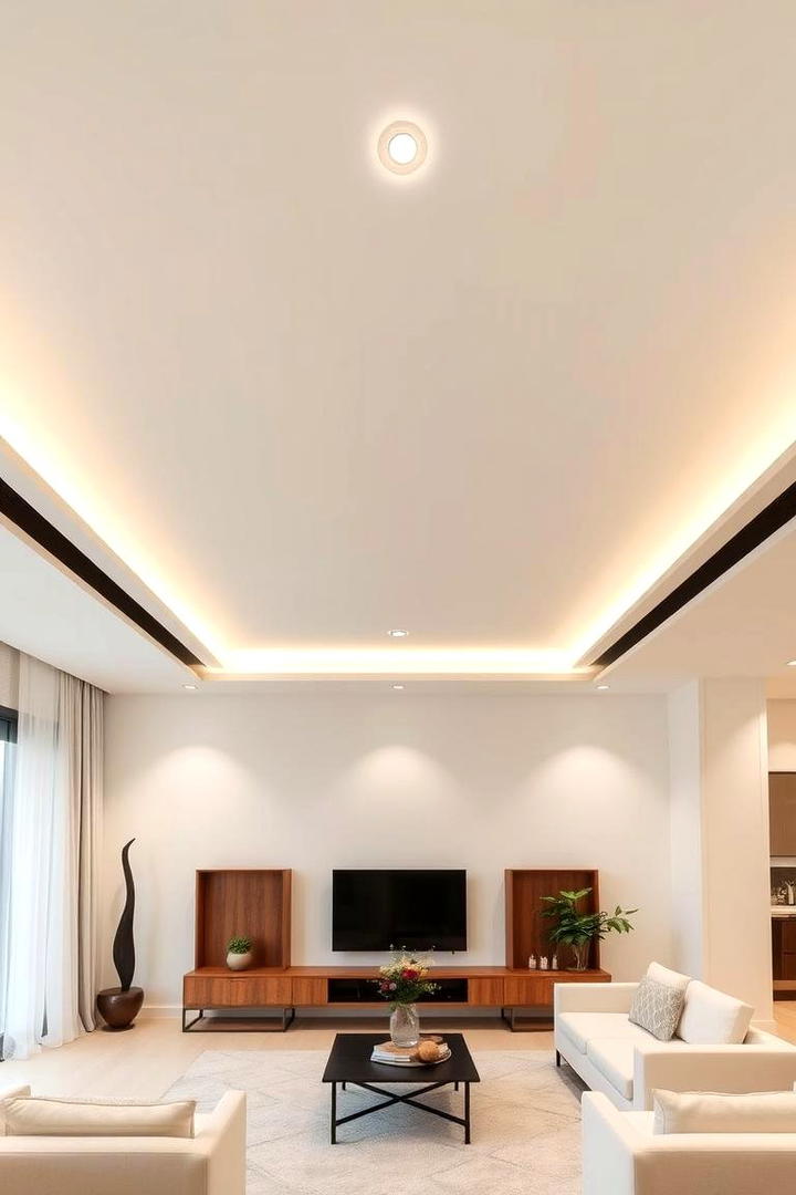 Modern Minimalist Charm - 30 Living Room Ceiling Lighting Ideas