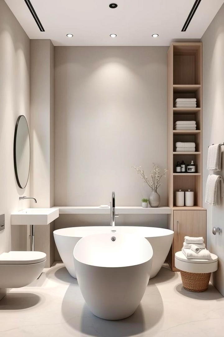 Modern Minimalist Chic - 30 Romantic Bathroom Ideas