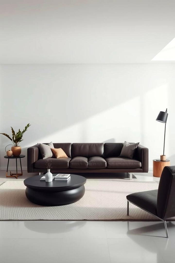 Modern Minimalist Design - 30 Dark Brown Couch Living Room Ideas