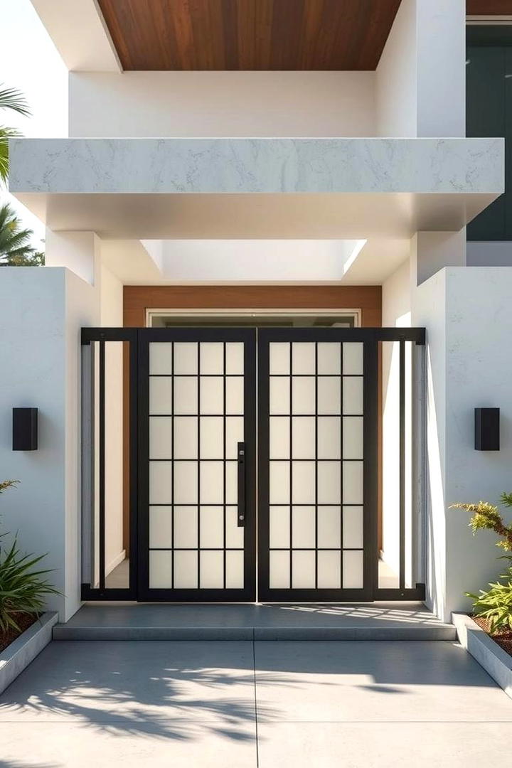 Modern Minimalist Design Front Gate - 30 Front Gate Ideas