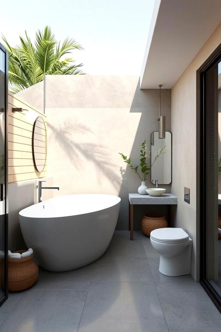 Modern Minimalist Oasis - 30 Outdoor Bathroom Ideas