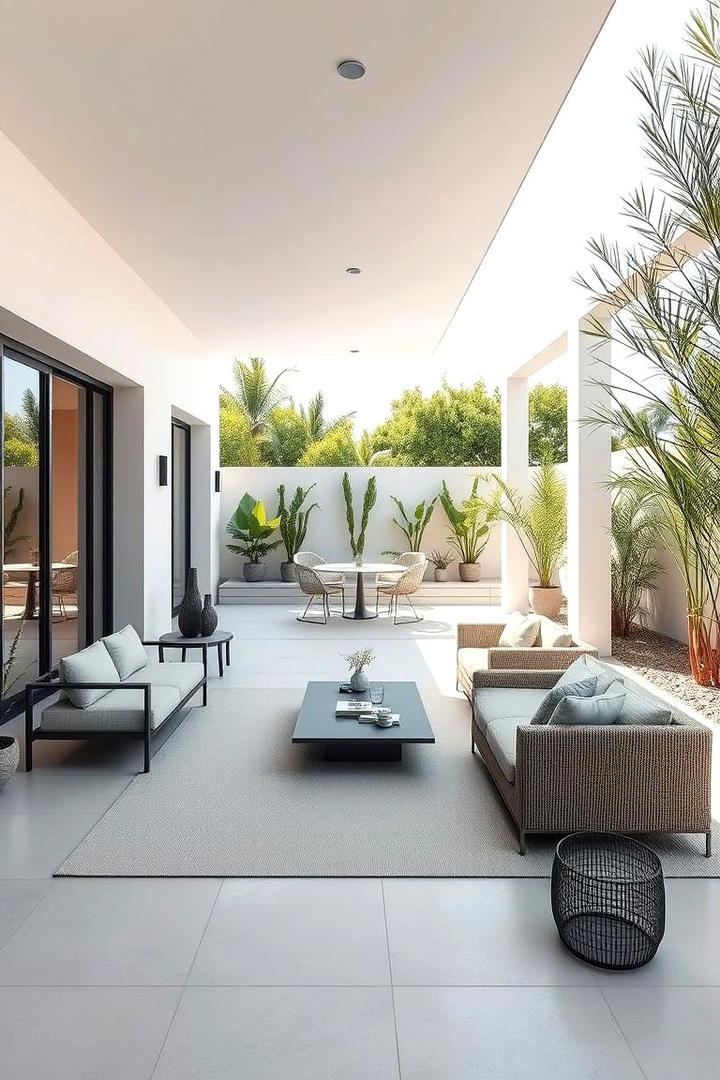 Modern Minimalist Patio Oasis - 30 Patio Garden Ideas