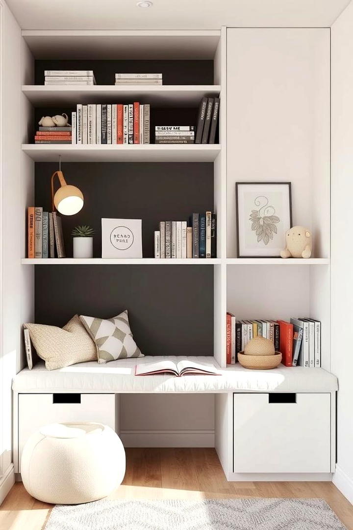 Modern Minimalist Space - 30 kids reading nook ideas