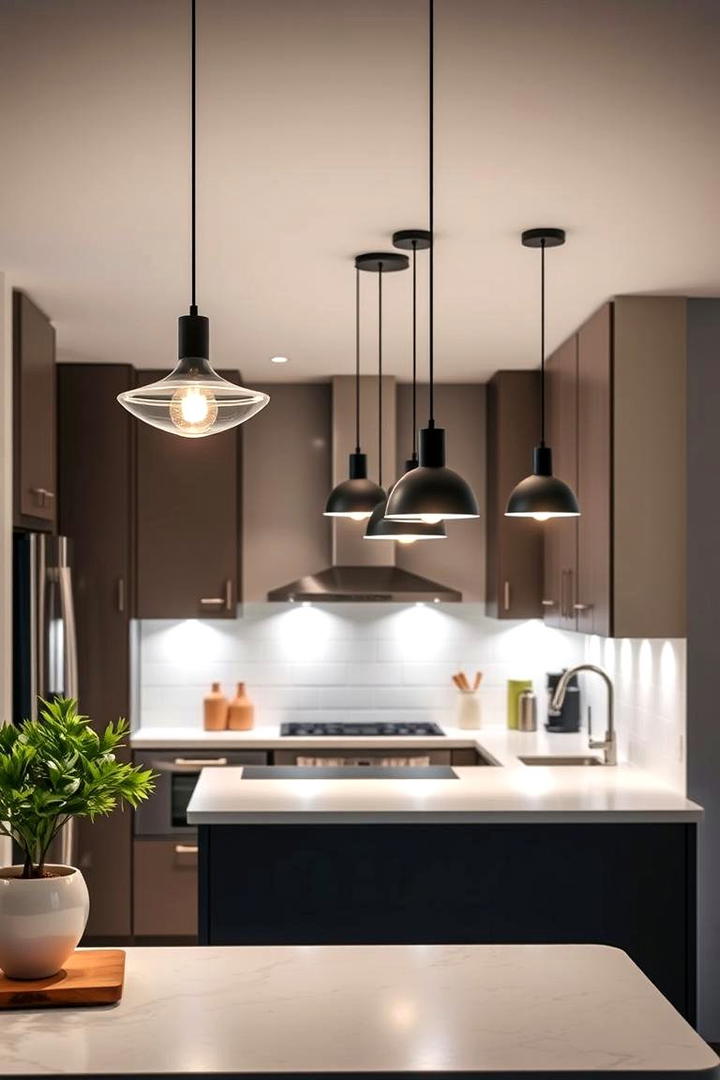 Modern Pendant Fixtures - 30 Small Kitchen Lighting Ideas