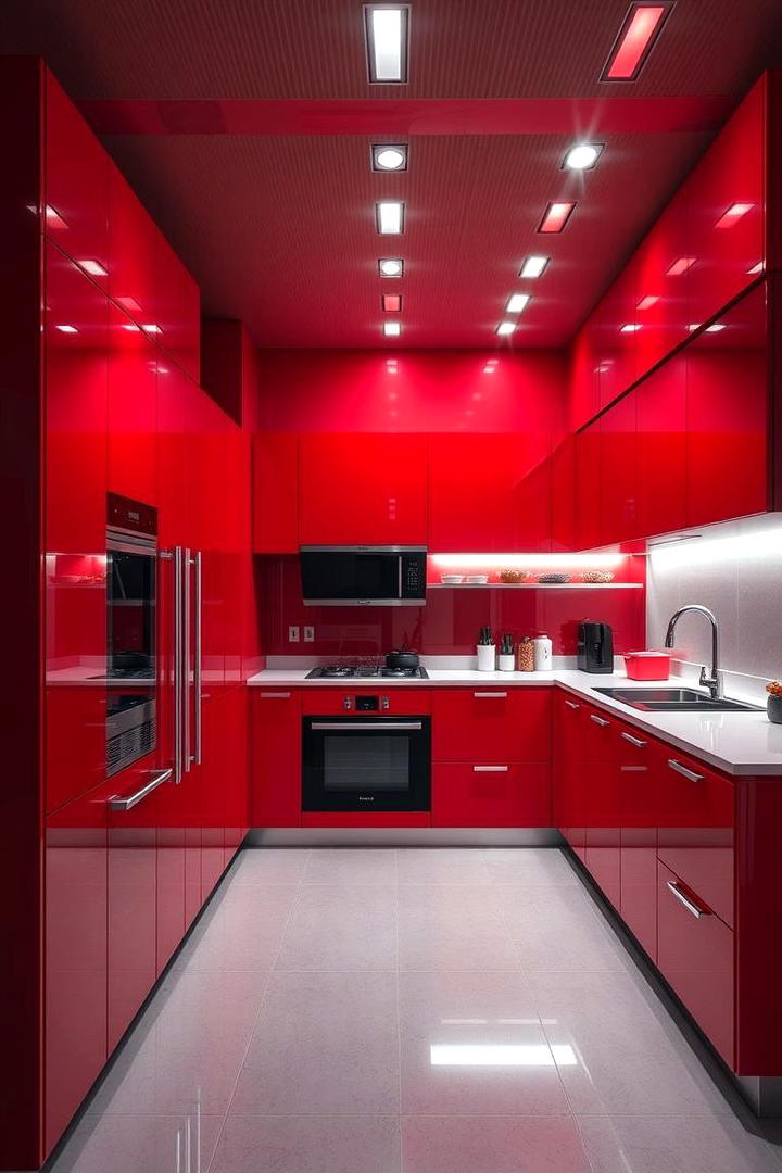 Modern Red Appliances - 30 Red Kitchens