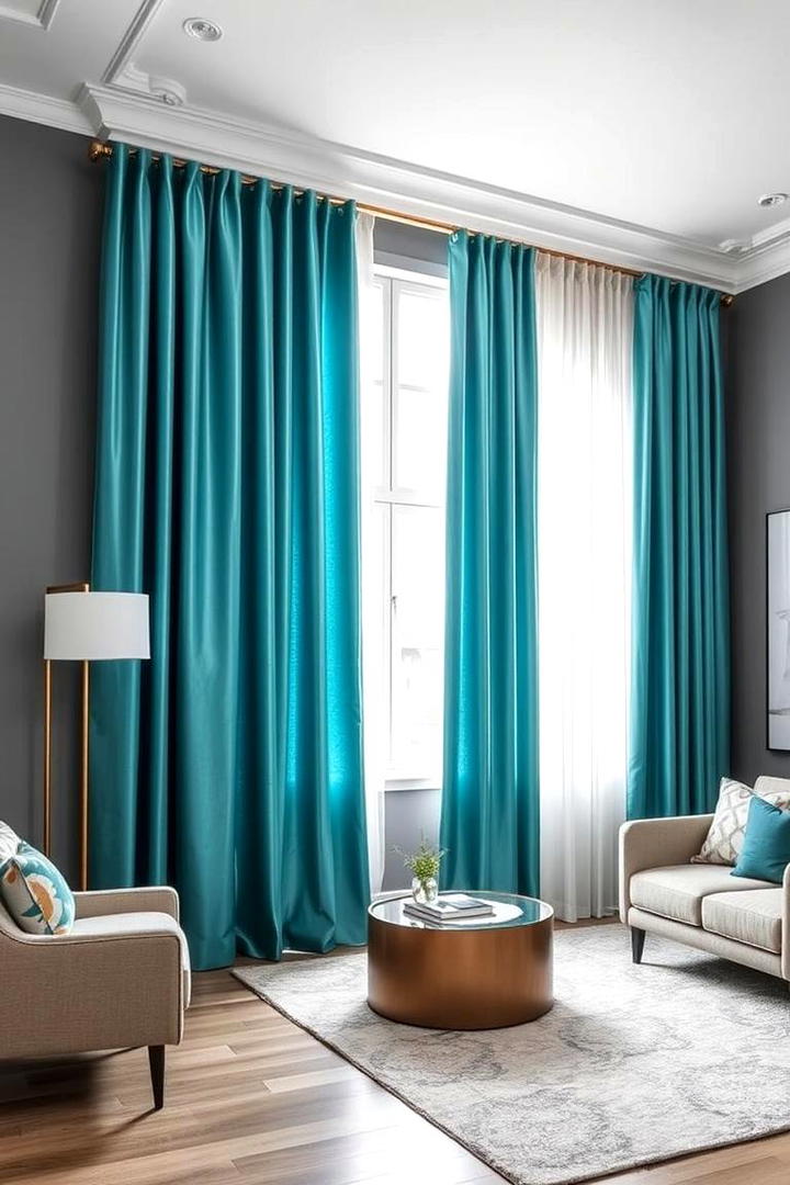 Modern Teal Statements - 30 What Color Curtains Go With Gray Walls