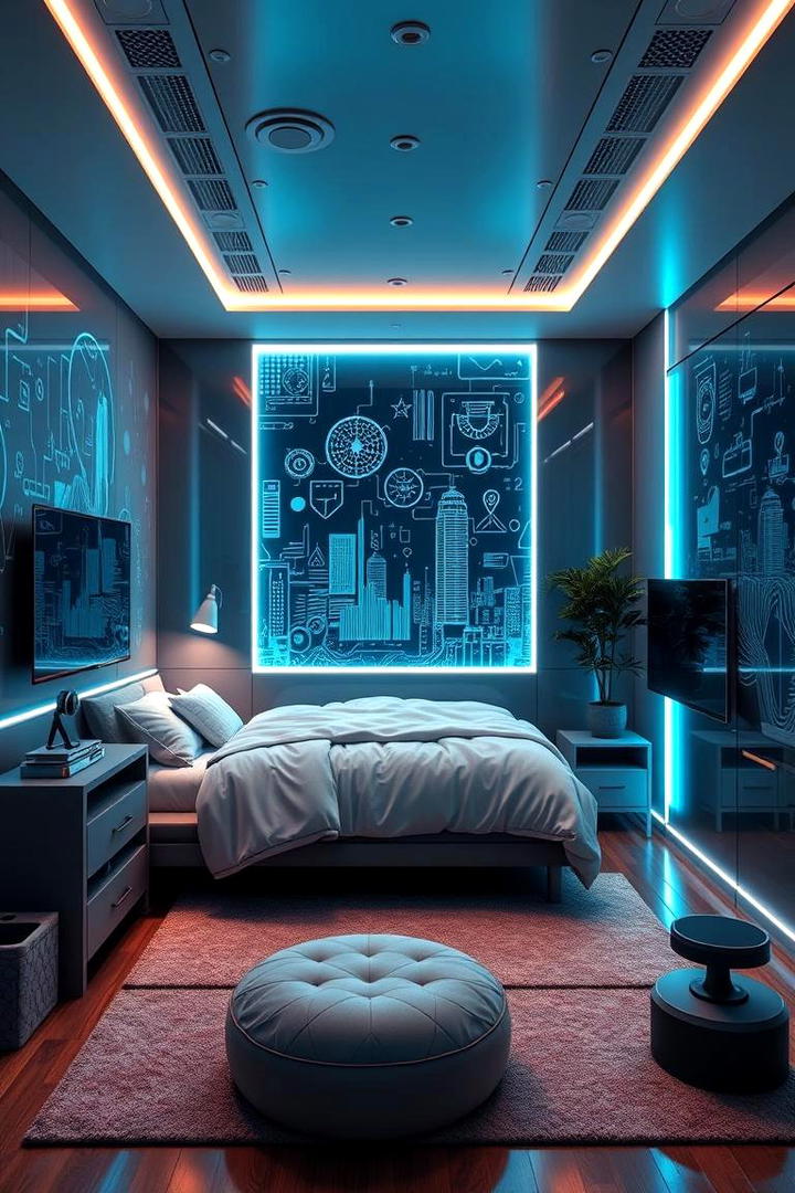 Modern Tech Integration - 30 Bachelor Room Ideas