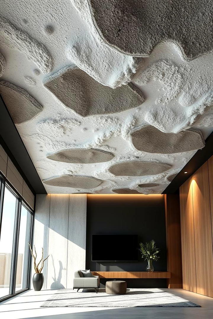 Modern Textured Pop Surface - 30 Pop Ceiling Design Ideas