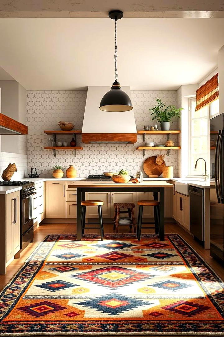 Modern Tribal Rug - 30 Kitchen Rug Ideas