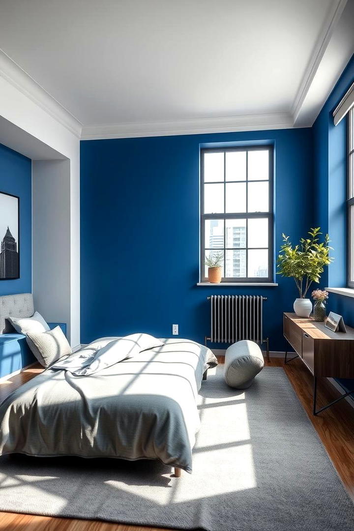 Modern Urban Retreat - 30 Blue and Grey Bedroom Ideas