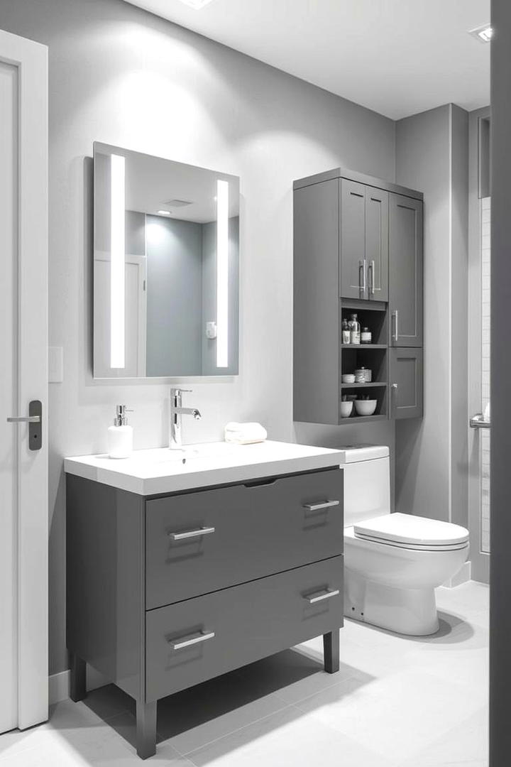 Modern Vanity Inspiration - 30 Grey and White Bathroom Ideas