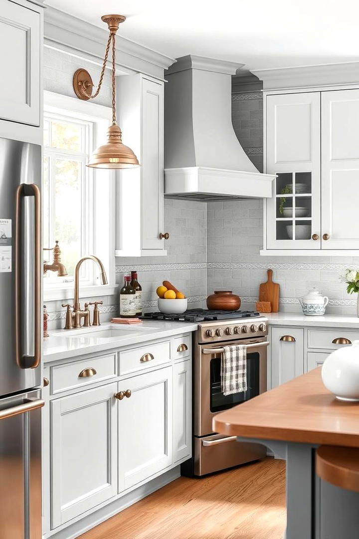 Modern Vintage Mix - 30 Grey and White Kitchen Designs