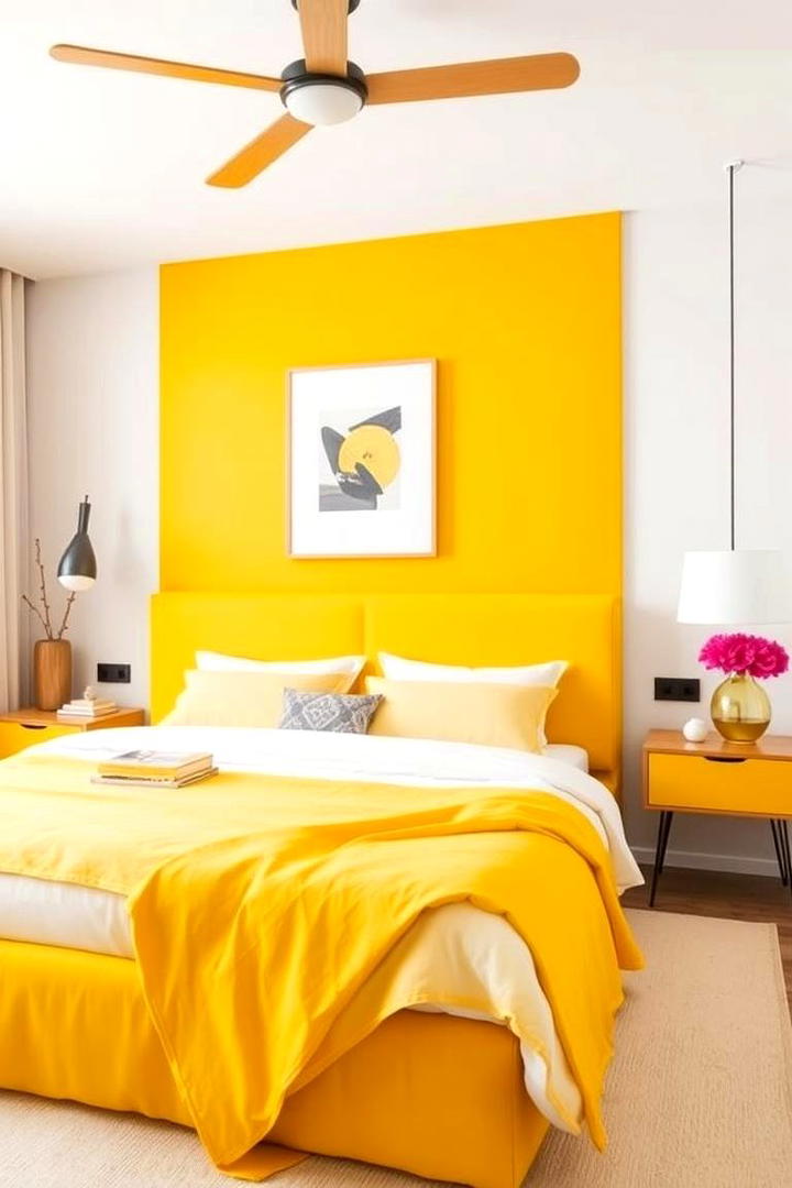 Modern Yellow Headboards - 30 Yellow Bedroom Ideas