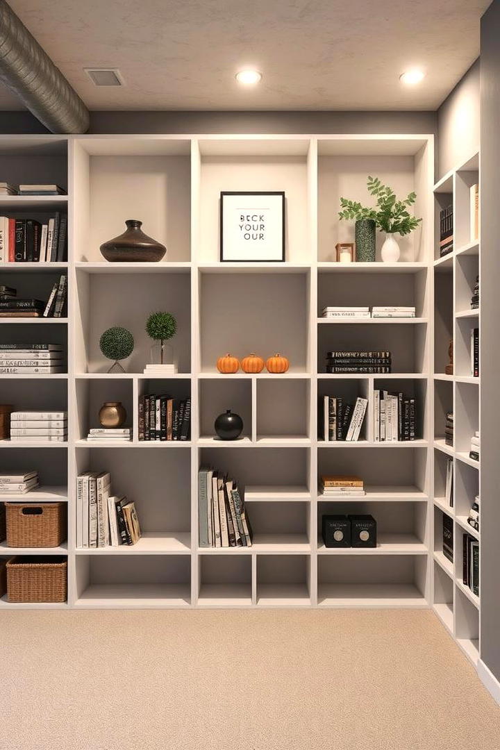 Modular Cubic Shelves - 30 Basement Furniture Ideas