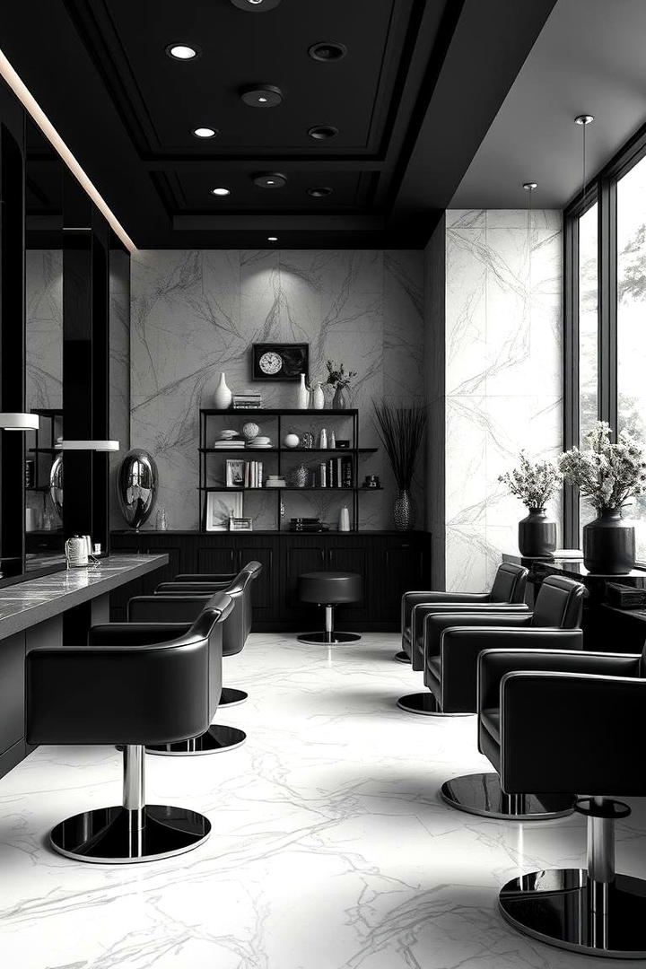 Monochrome Magic Salon - 30 Salon Interior Design Ideas