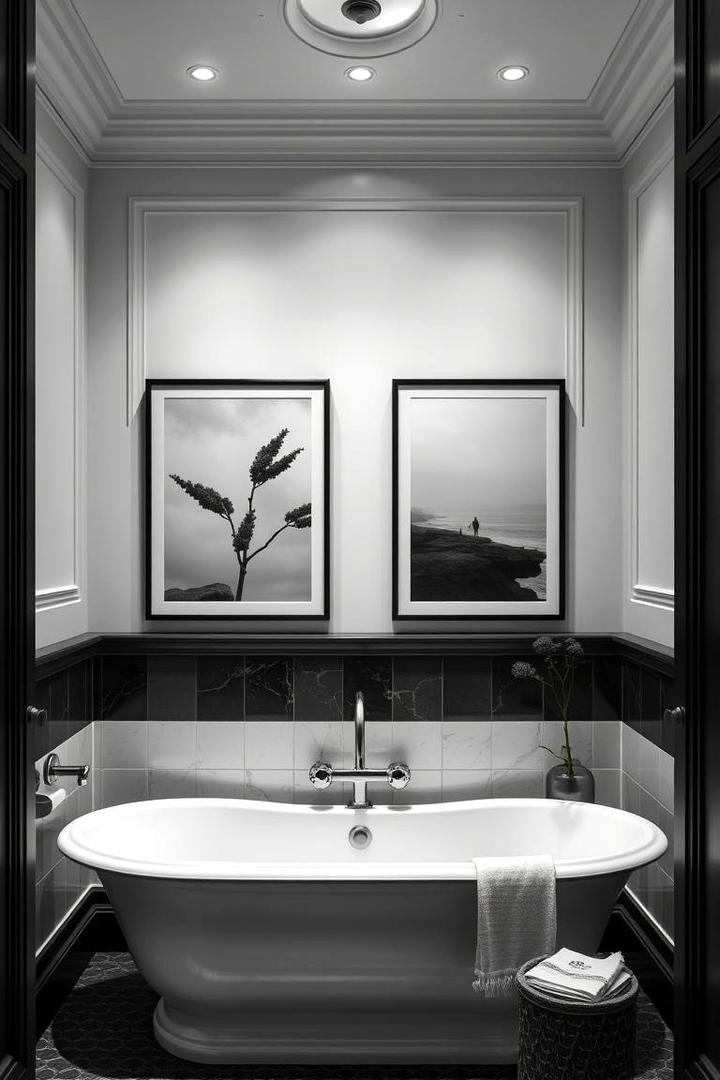 Monochrome Photography - 30 Bathroom Art Ideas