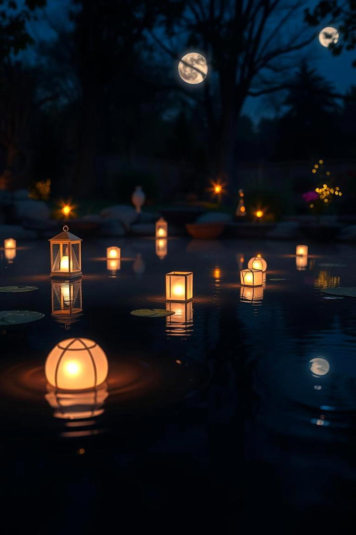 Moonlit Reflection Pond - 30 Backyard Pond Ideas