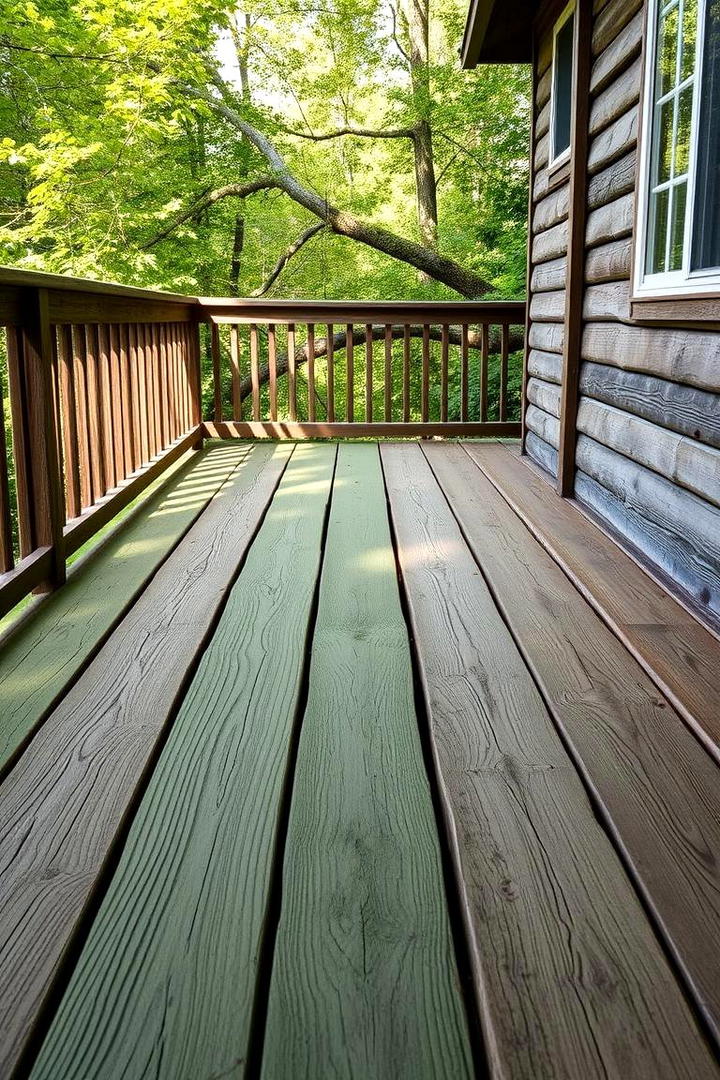 Moss Green and Weathered Wood - 30 Two Tone Deck Color Schemes