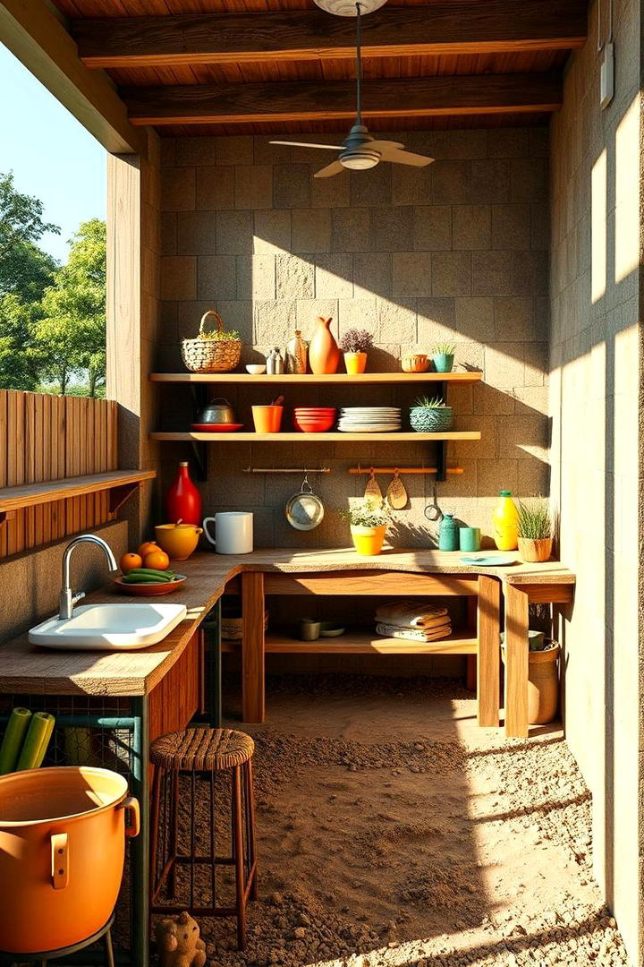 Mud Kitchen and Play Area Combo - 30 Mud Kitchen Ideas for Kids