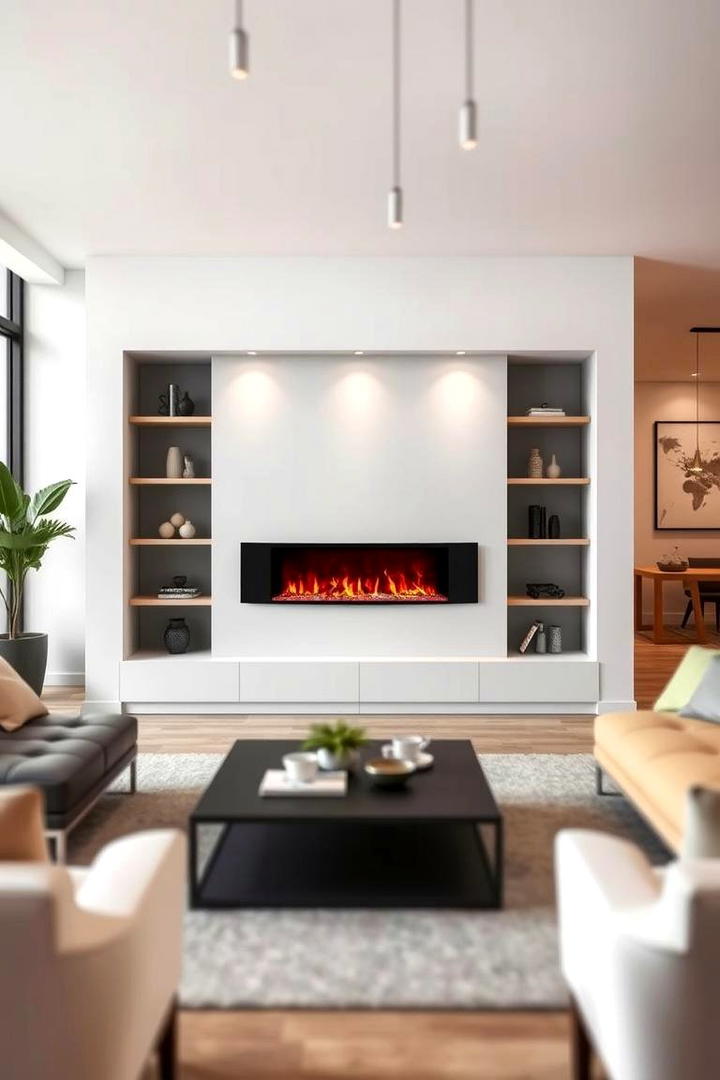 Multi Functional Faux Fireplace - 30 Faux Fireplace Ideas