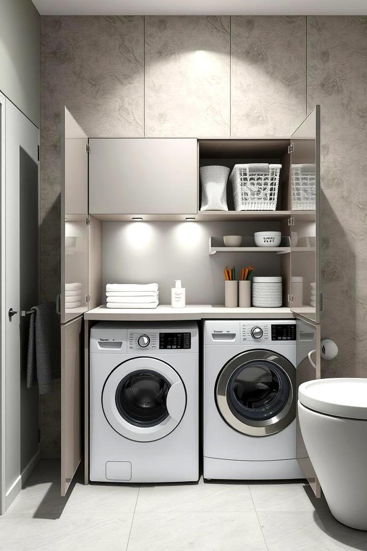 Multi Functional Laundry Cabinet - 30 Bathroom Furniture Ideas