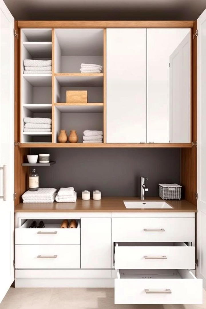 Multi Functional Vanity Cabinet - 30 Small Bathroom Vanity Ideas