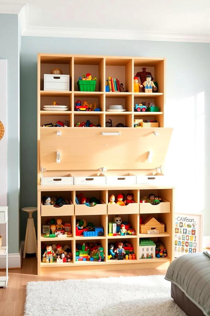 Multi compartment Toy Chests - 30 Lego Storage Ideas