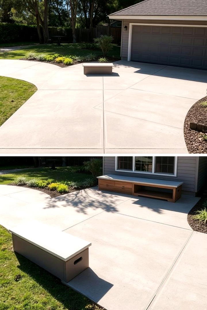 Multifunctional Concrete Driveway - 30 Concrete Driveway Ideas