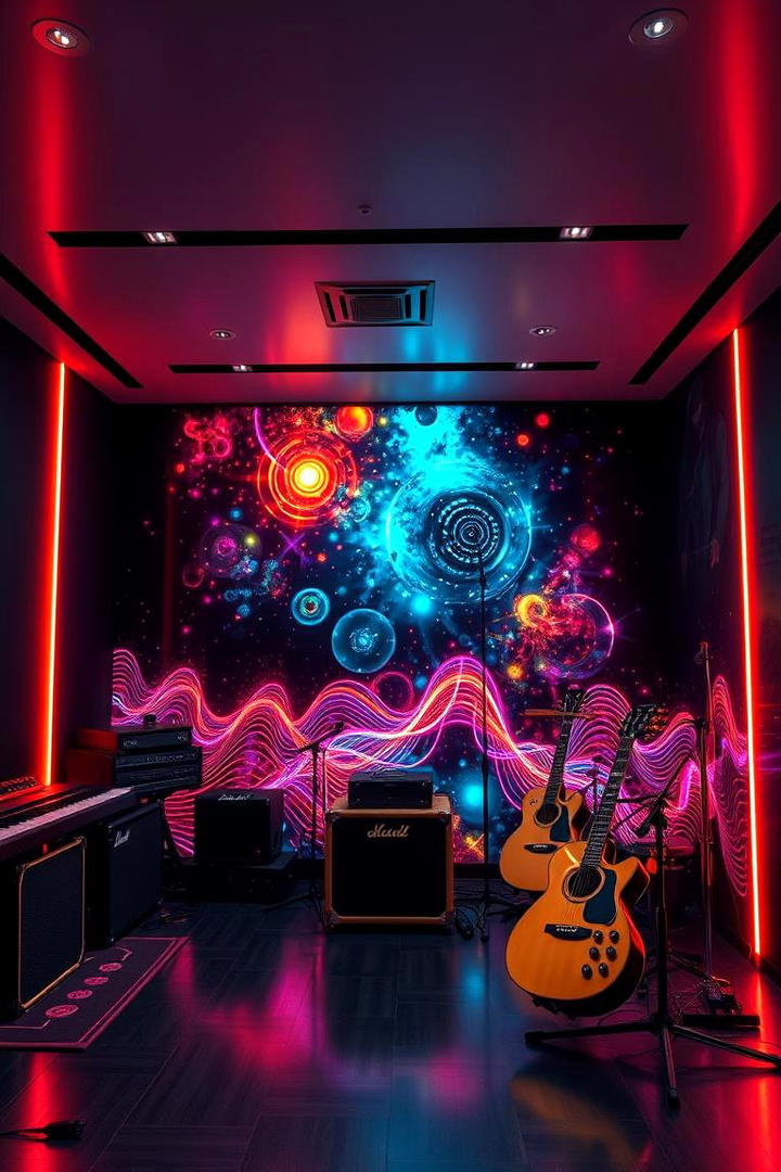 Music Room Sound Responsive Mural - 30 Interactive Murals