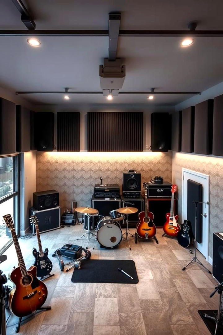 Music and Recording Room - 30 Garage Makeover Ideas