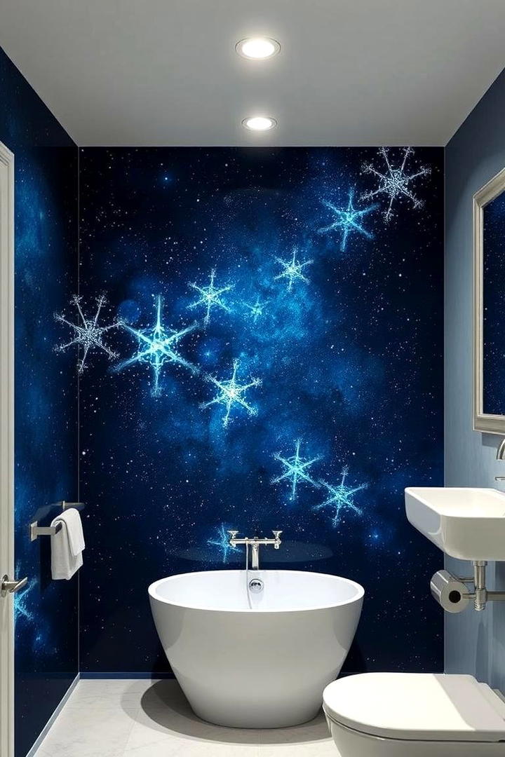 Mystical Night Sky - 30 Bathroom Mural Ideas