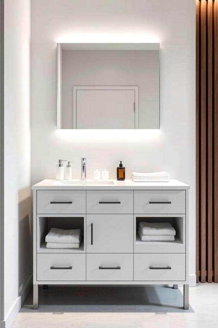 Narrow Console Vanity Option - 30 Small Bathroom Vanity Ideas