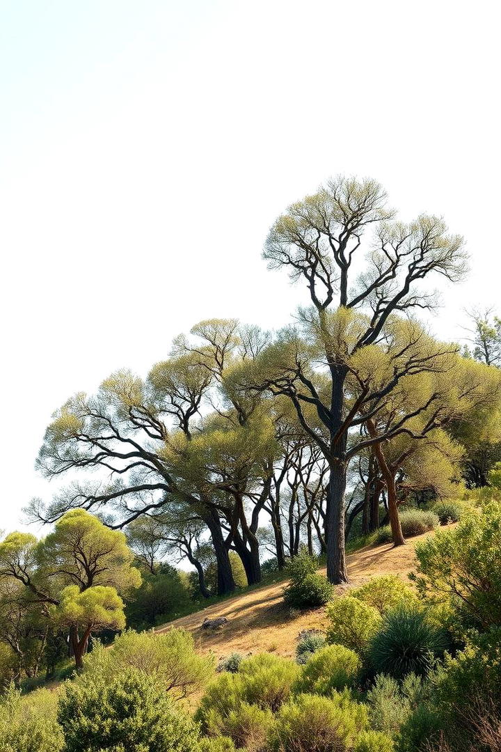 Native Wild Tree Groves - 30 hillside landscaping ideas