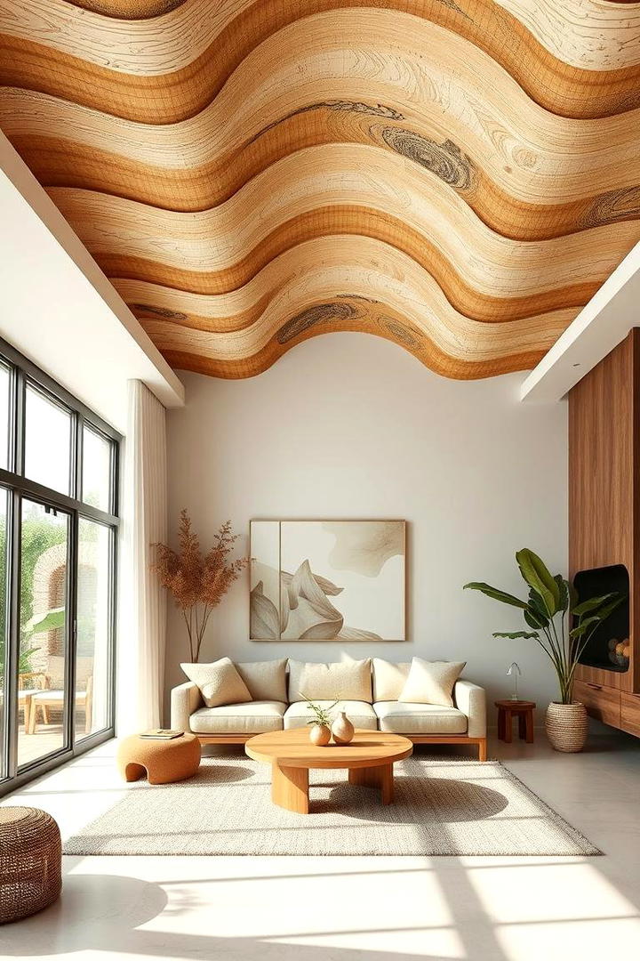 Natural Element Integration - 30 Accent Ceiling Ideas