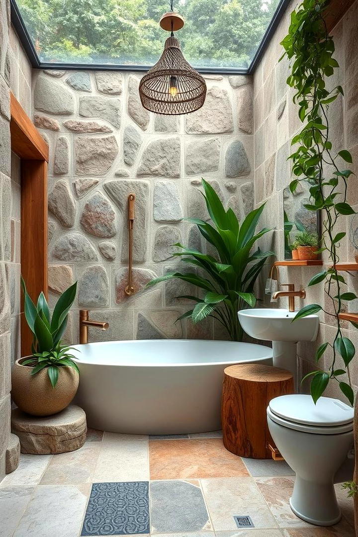 Natural Elements Bathroom - 30 Bathroom Decor Ideas