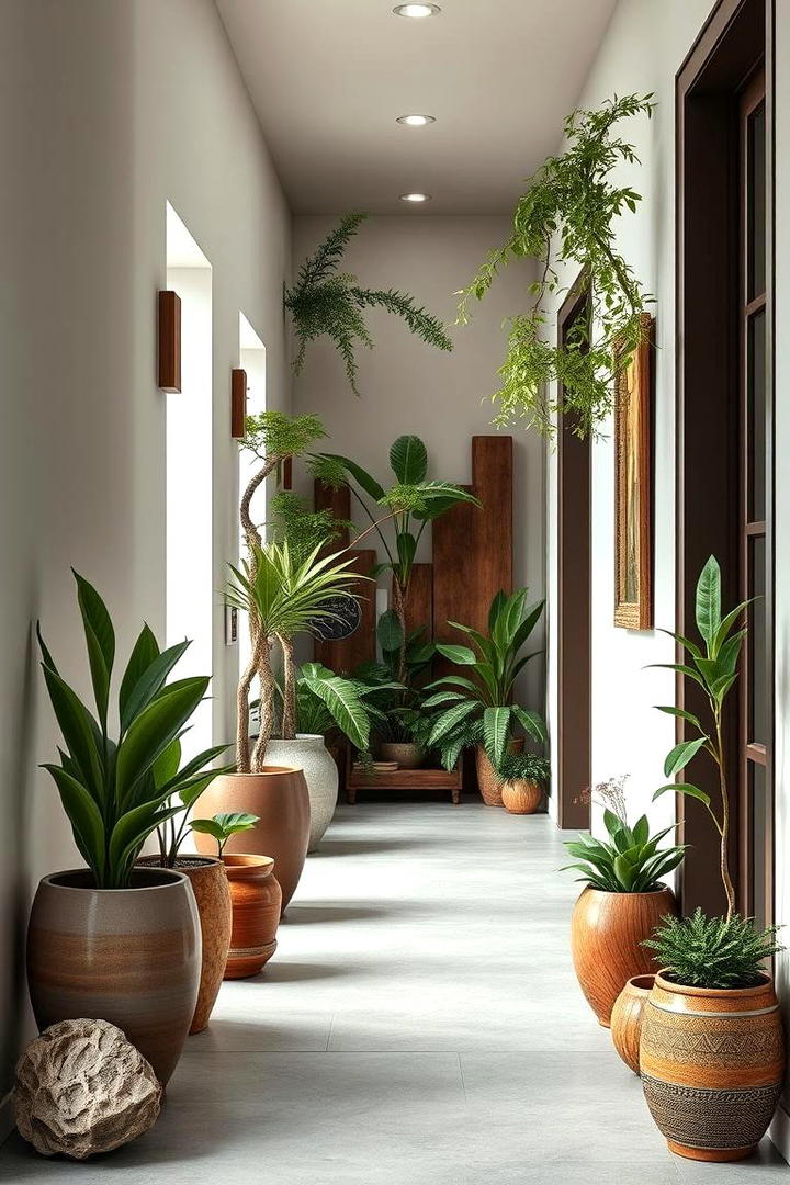 Natural Elements Display - 30 Hallway Decor Ideas