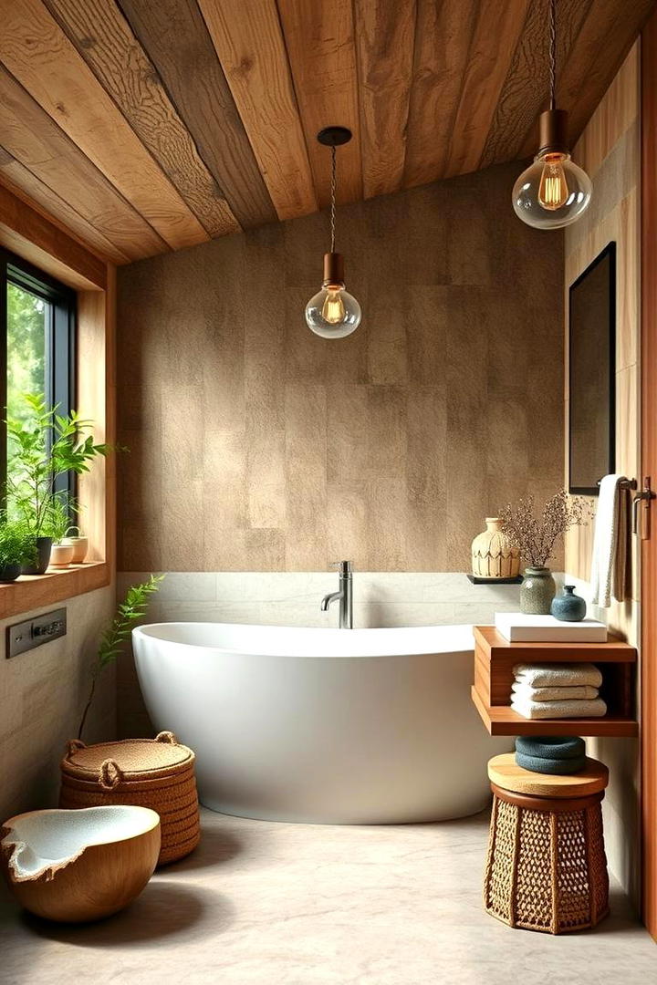 Natural Elements - 30 Bathroom Pendant Lighting Ideas