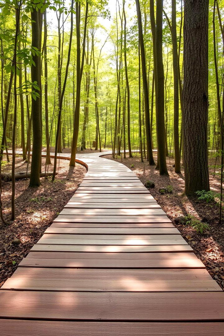 Natural Forest Trail - 30 Wooden Walkway Ideas