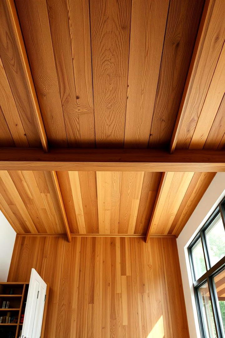 Natural Grain Wood Slat Ceiling - 30 Wood Slat Ceiling Ideas