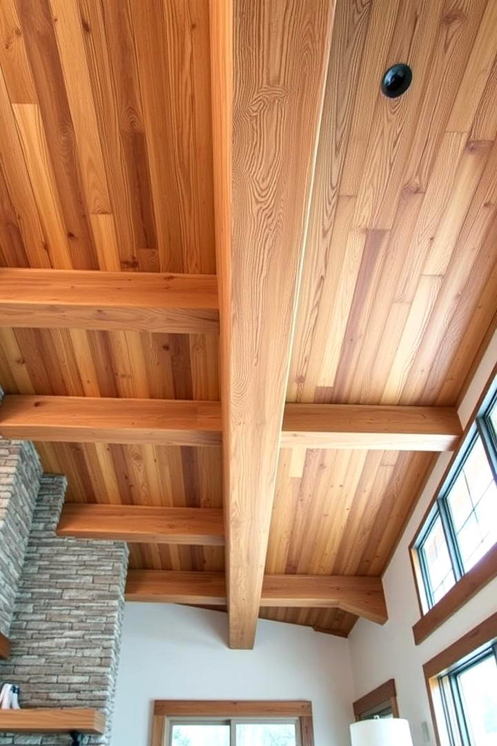 Natural Oak Beam Installations - 30 Rustic Ceiling Ideas